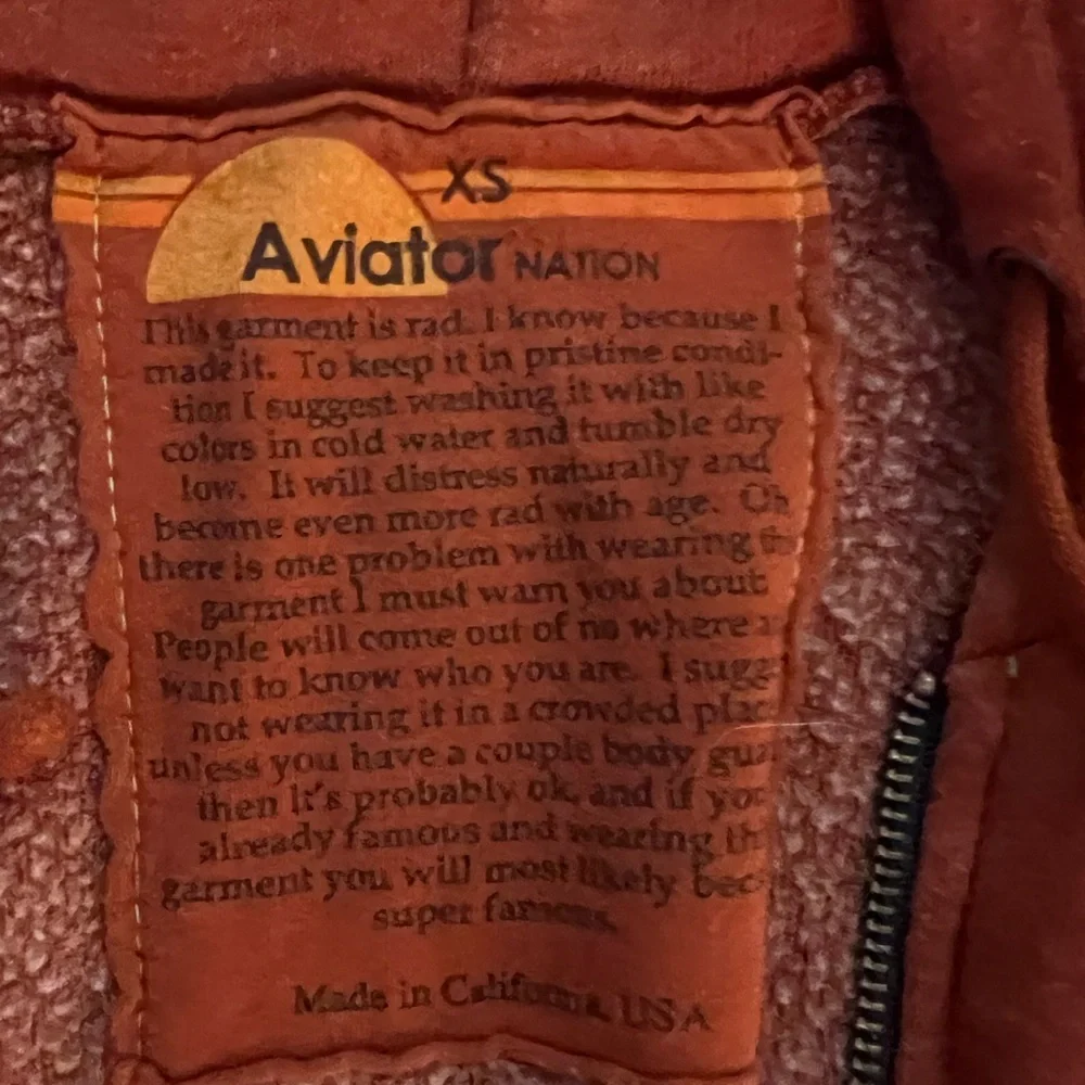 RARE Aviator Nation ombre sunset hoodie XS - Picture 3 of 3